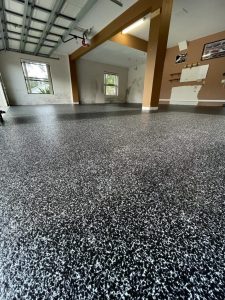 Completed Flake Garage Flooring